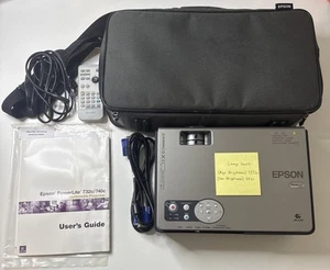 Epson PowerLite 732C 3LCD Projector EMP-732 w/ Bag 298 Lamp Hours Used - Picture 1 of 5