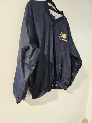 Chaqueta cortavientos pulóver atlético vintage años 90 Indiana Pacers Fan Gear grande Foto 1 de 4