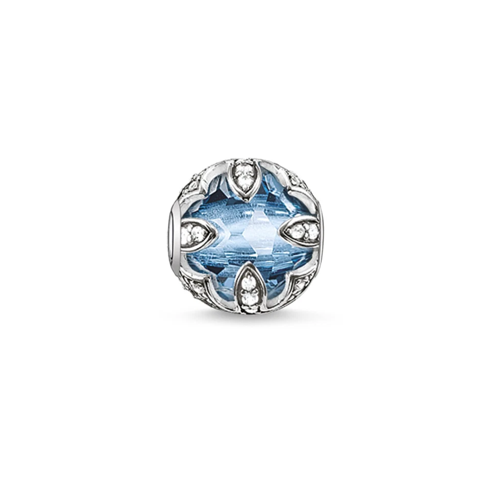 Thomas Sabo K0106-644-1 Karma Bead Lotos Hellblau Silber - Bild 1 von 3