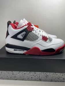 Nike Air Jordan 4 Retro Fire Red White 2020 Mens Size 8 DC7770-160 Brand New - Picture 1 of 7