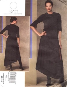 VESTIDO CHADO Ralph Rucci Vogue 1135 Diseñador Costura Patrón SIN CORTAR Talla 12-18 ©2009 - Imagen 1 de 4
