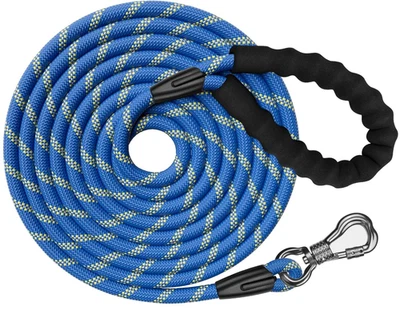 Dog Rope Leash Heavy Duty for Training with Swivel Lockable Hook, 20FT, 3/5" - Image 1 of 4