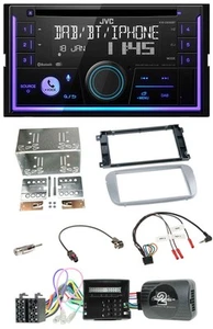 JVC Lenkrad USB 2DIN DAB Bluetooth CD Autoradio für Ford Mondeo S-Max Profi silb - Bild 1 von 11