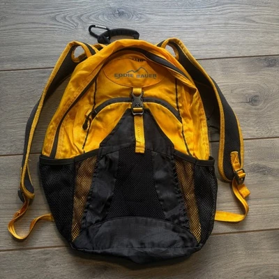 Eddie Bauer Yellow & Black Backpack Hiking Travel Lightweight Packable - Image 1 of 4