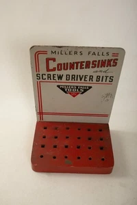 Millers Falls Tools Counter Display (A3L/JSF6) Countersinks Screw Driver Bits - Picture 1 of 9