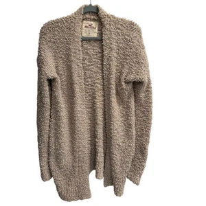Hollister Size Small Bone Colored Nubby Open Front Cardigan Sweater - Picture 1 of 3
