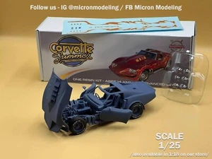 1:25 Corvette Summer Resin Model Kit With Decals, Rubber Tires and Clear Parts - Picture 1 of 12