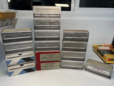 Vintage Lot of 15 Full Airequipt & Argus Slide Changer Magazine 2x2 Slides - Image 1 of 4