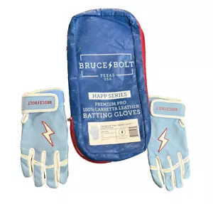 Guantes de Bateo Bruce Bolt Juvenil Serie YM HAPPY Bebé Azul Puño Corto Béisbol - Imagen 1 de 2