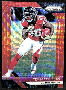 Tevin Coleman 2018 Prizm Red Wave 49ers #/149 - Imagen 1 de 2