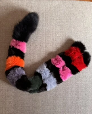 Charlotte Simone 100% Real Fox Fur Scarf Multicolor - Image 1 of 4