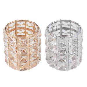 2*Crystal Makeup Brush Storage Bucket Cosmetic Pen Organizer Holder Table Decor - Picture 1 of 12