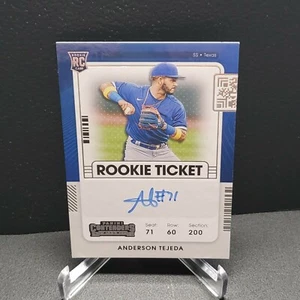2021 CONTENDERS ANDERSON TEJEDA ROOKIE TICKET AUTO TEXAS RANGERS - Picture 1 of 2
