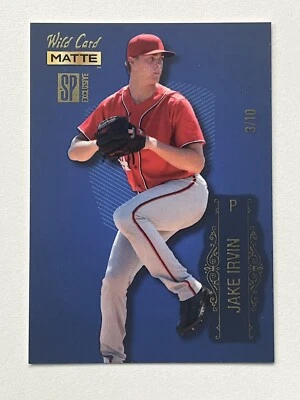 2022 Wild Card Matte Blue #MBN-8 Jake Irvin /10 Washington Nationals - Image 1 of 2