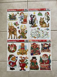 Decoration Window Clings Sticker For Christmas Party Window Decoration 4 Pc - Picture 1 of 5
