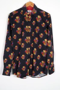 Claudio Lugli Crowned Sugar Skull King All Over Print Black Shirt Size Large - Picture 1 of 12