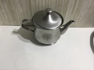 Oneida Stainless Steel Personal 8 Oz Teapot Single Serve - Picture 1 of 7