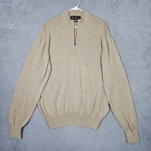 Barbour Classic cotton Men’s 1/2 Zip Long Sleeve Brown Casual Sweater Size L - Picture 1 of 7