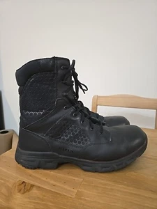 Bates Mens Tactical Leather Boot Size 14 Side Zip Lightweight Black E06608 - Picture 1 of 14