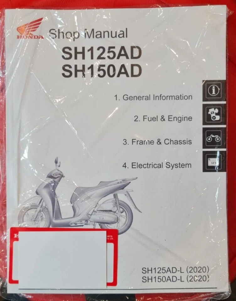 OEM GENUINE HONDA SH125 AD 2020-2023 SCOOTER WORKSHOP MECHANICS MANUAL - Image 1 of 2