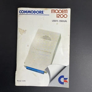Vintage 1987 Commodore Modem 1200 Model 1670 User Manual Computer Guide - Photo 1/9