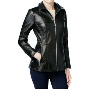 Michael Kors Women's Plus Size Scuba Leather Jacket - Picture 1 of 1