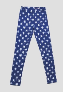 J.CREW CREWCUTS GIRLS BLUE SPARKLE PRINT ELASTIC WAIST STRETCH LEGGINGS Sz 14 - Picture 1 of 2