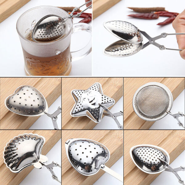 1 Pc Stainless steel practical heart shape tea infuser spoon strainertabletoo.sf Photo Related