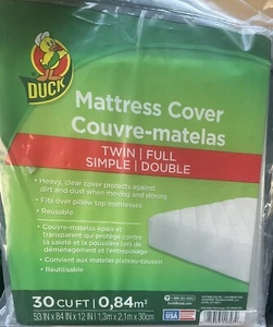 Duck Brand Full or Twin Sized Mattress Cover, 53" x 84" x 12" - Picture 1 of 1