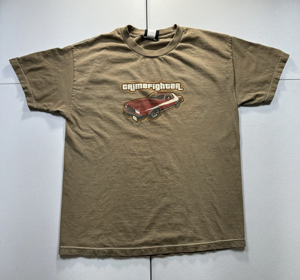 Camiseta De Colección Barrie Justin Crimfighter Para Hombre L Marrón Coche Lowrider Monte Carlo Foto 1 de 4