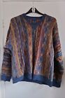 College By Marcazzani Mens Textured Knit Jumper Size Xlarge Coogi Style 46Inch