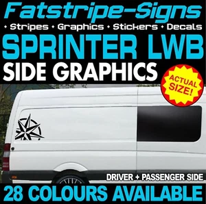 passend für MERCEDES SPRINTER LWB COMPASS ADVENTURE CAMPER VAN AUFKLEBER GRAFIKEN - Bild 1 von 2