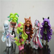 6 PCS Monster High Cartoon Doll Action Figures Set Collection Model Toy