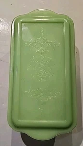  50's FIRE-KING JADEITE PHILBE LOAF PAN FRIDGE DISH w/ LID!  - Picture 1 of 4