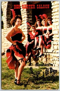 Vtg Fort Scott Kansas KS Good Ol' Days Red Garter Saloon Cancan Ladies Postcard - Picture 1 of 2