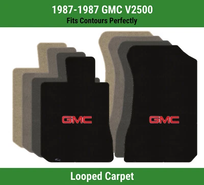 Коврики ковровые Lloyd Classic Loop передний ряд для 1987 GMC V2500 с красным логотипом GMC 1 - Изображение 1 из 4