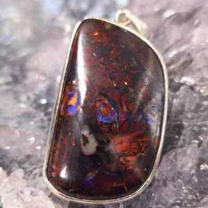 Forja Silvaris Queensland Boulder Opal 18.00ct 925 Silver Custom-made Pendant - Foto 1 di 8