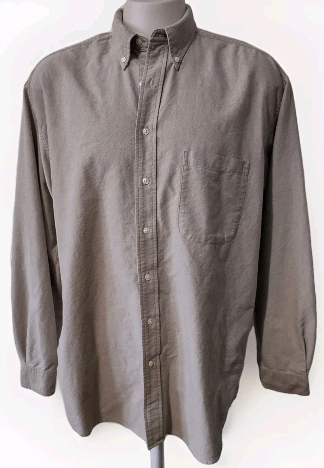 Camisa de Vestir Eddie Bauer Para Hombre Talla Alta L Cuello Bolsillo Abotonado Mangas Largas  Foto 1 de 4