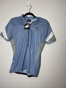Castelli Cycling Jersey. Light Blue & Grey 2 Pockets W/ 1 Zip Pocket SZ L NWT - Picture 1 of 16