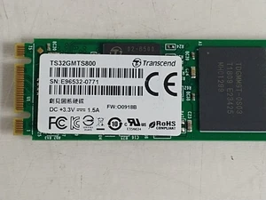Transcend TS32GMTS800 32 GB M.2 80mm Solid State Drive - Picture 1 of 6