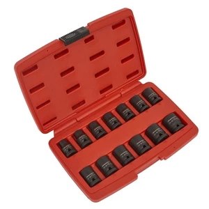 Sealey Metric Impact Socket Set 13pc 1/2"Sq Drive 12-Point Boxed AK5614M - Picture 1 of 7