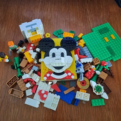 LEGO Mixed Parts Pieces Loose Lot, Has 2 Figurines And Makes Minnie Mouse - Image 1 of 4