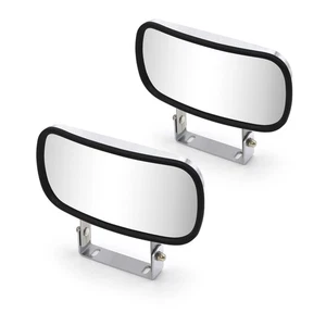 Convex Mirror Stainless Steel Fit Truck Pickup Manual Over Door 4x8 Bracket - Foto 1 di 12
