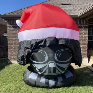 STAR WARS 8-ft LED Darth Vader Head Christmas Airblown Inflatable Decoration - Picture 1 of 4