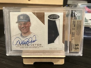#5/10 2016 Topps Dynasty Derek Jeter Game-Used Patch On-card Auto BGS 9.5 GEM - Picture 1 of 2