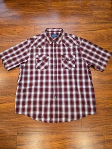 Pendleton Frontier Pearl Snap Short Sleeve Shirt Size XXL Plaid - Picture 1 of 7