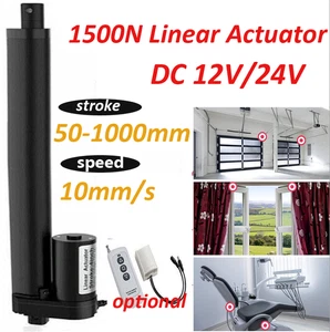 1500N Electric Linear Actuator Cylinder Lift Stroke 50mm~1000mm 12V 24V Fast - Picture 1 of 43