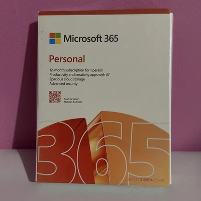 Microsoft 365 Personal 1 Year 1 Device Products Key Card by Post  - Image 1 of 4