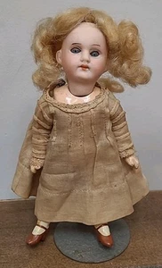 Antique German Bisque Head Armand Marseille Doll Cabinet Sleep Eyes Dollhouse 5" - Picture 1 of 13