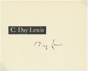 Cecil Day-Lewis / Firma firmada - Imagen 1 de 1